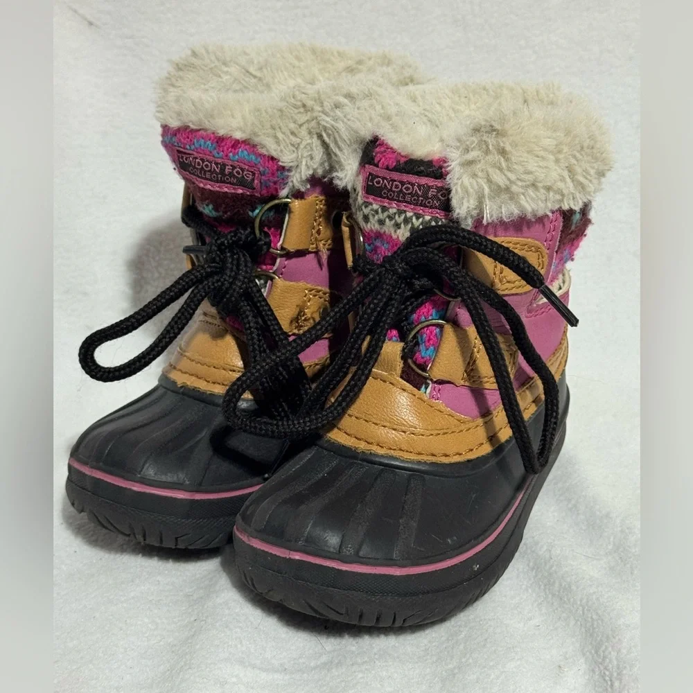 London Fog Baby Girls Tiana Cold Weather Lace Up Boots size 5 - Picture 2 of 11